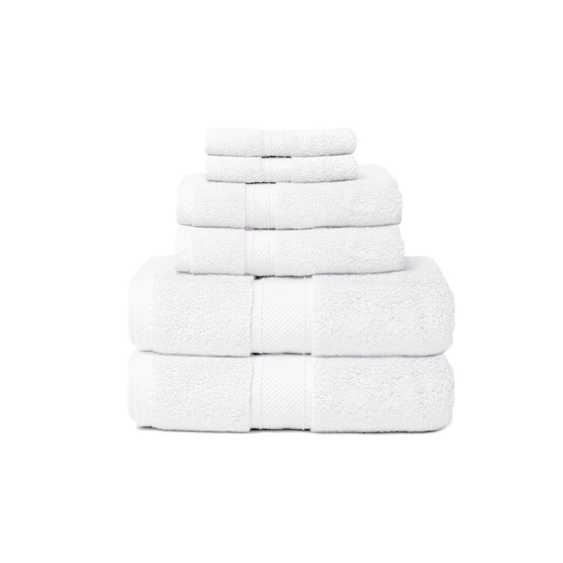 Zero Twist Hotel 6-Piece 100 Cotton Bath Towel Set