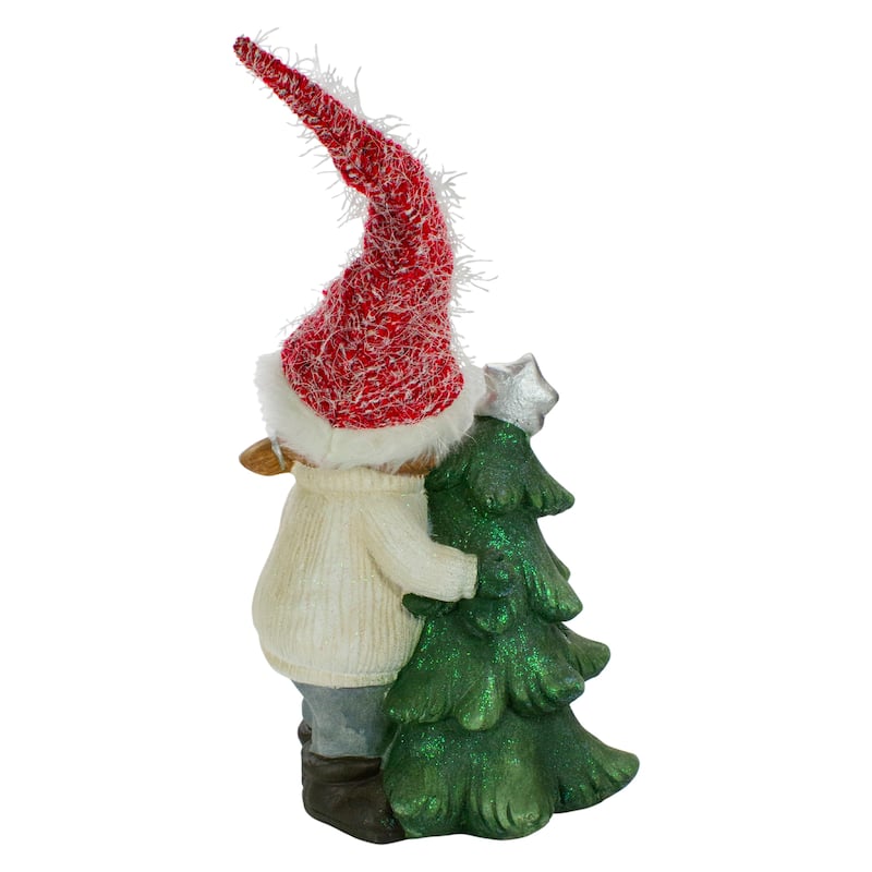 Smiling Girl Hugging a Star Tree Christmas Figure - 30"