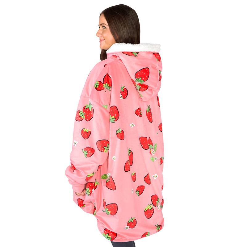 Bare Homey B-Cozy Oversized Sherpa Wearable Blanket