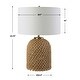 preview thumbnail 4 of 6, Knotted Rope Wrapped Table Lamp - 34" - Brown