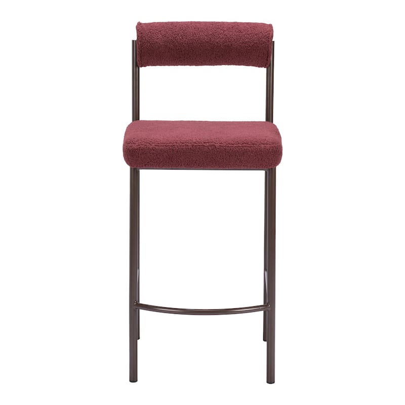 Livorno Counter Stool Red & Bronze