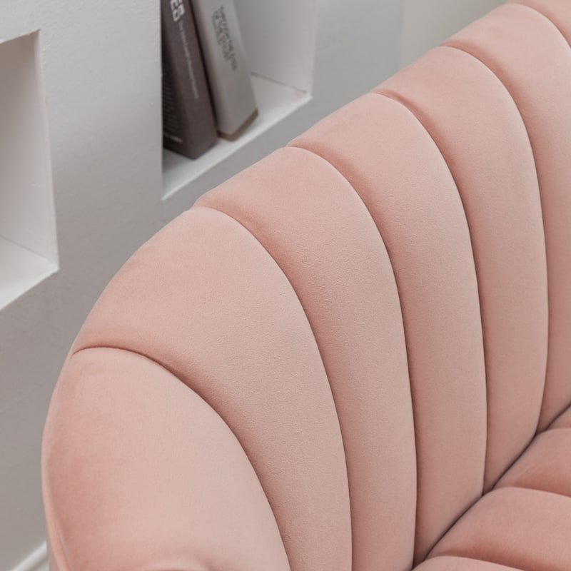 SEYNAR Velvet Upholstered Accent Chair and Loveseat Set