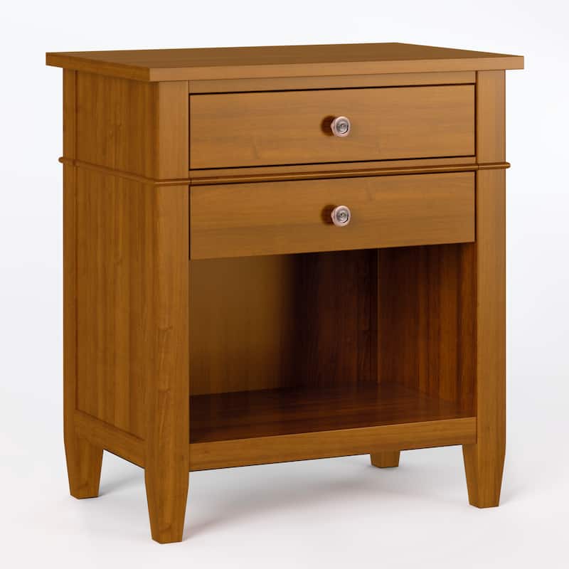 WYNDENHALL Sterling SOLID WOOD 24 inch Wide Bedside Nightstand Table
