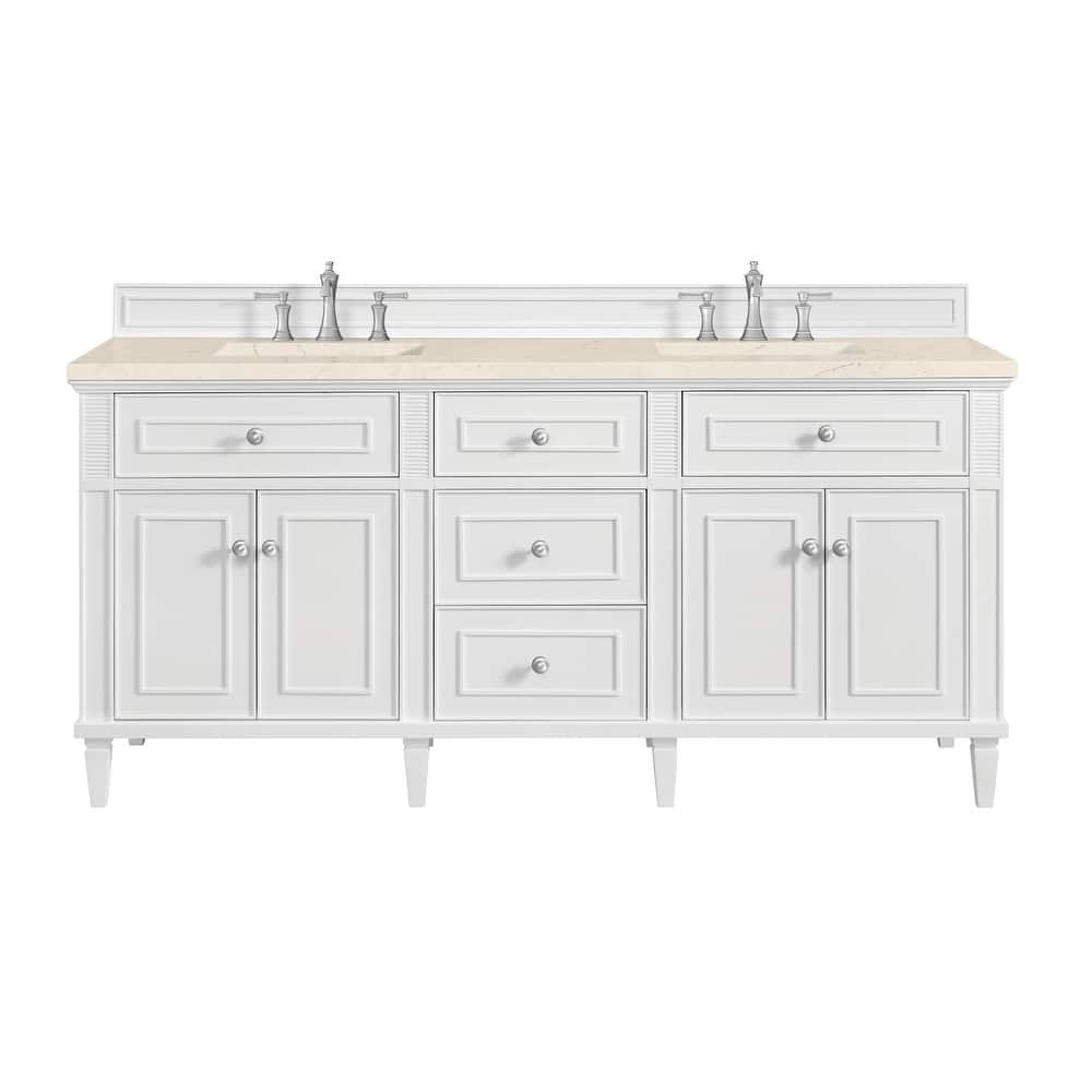 James Martin Vanities 424-V72-3EMR Lorelai 72" Double Basin Wood