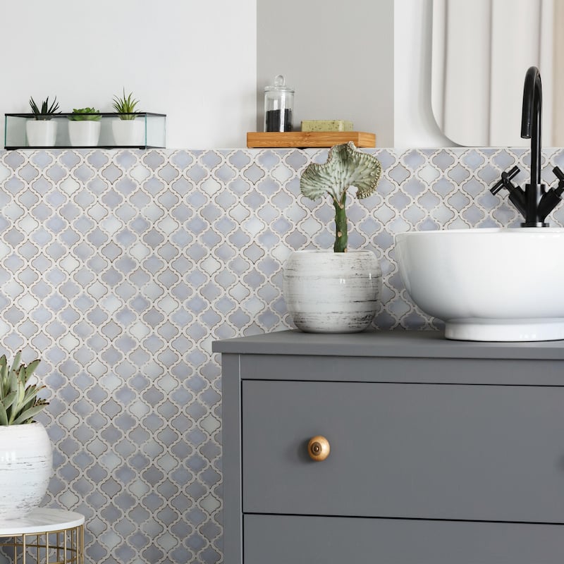 Merola Tile Hudson Tangier Grey Eye 12-3/8" x 12-3/8" Porcelain Floor and Wall Tile