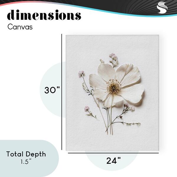 Stupell Simple Pressed Cottage Flower Canvas Wall Art Design By ...