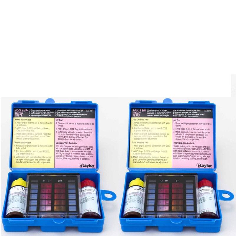 Taylor K-1000 Basic Residential OT DPD Swimming Pool & Spa Test Kit (2 Pack) - 0.046875