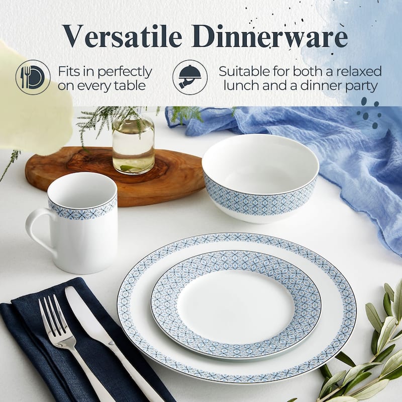 Portmeirion Home Mallorca 16 Piece Porcelain Dinnerware Set
