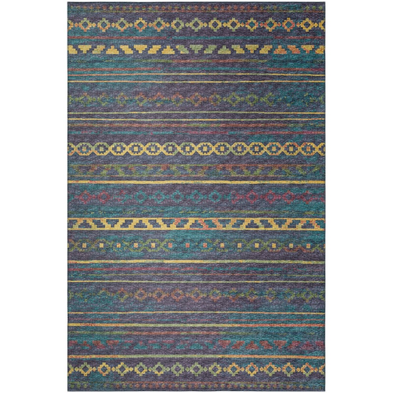 Indoor/ Outdoor Addison Yuma Southwest Striped Washable Area Rug