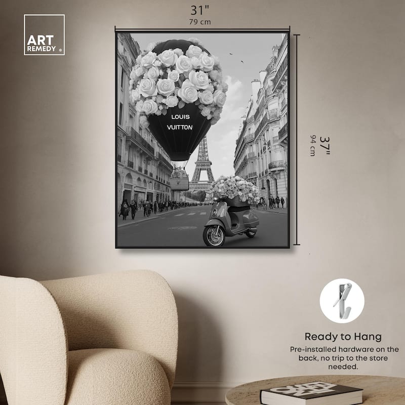 Scooter and Glam Balloon Canvas by Art Remedy