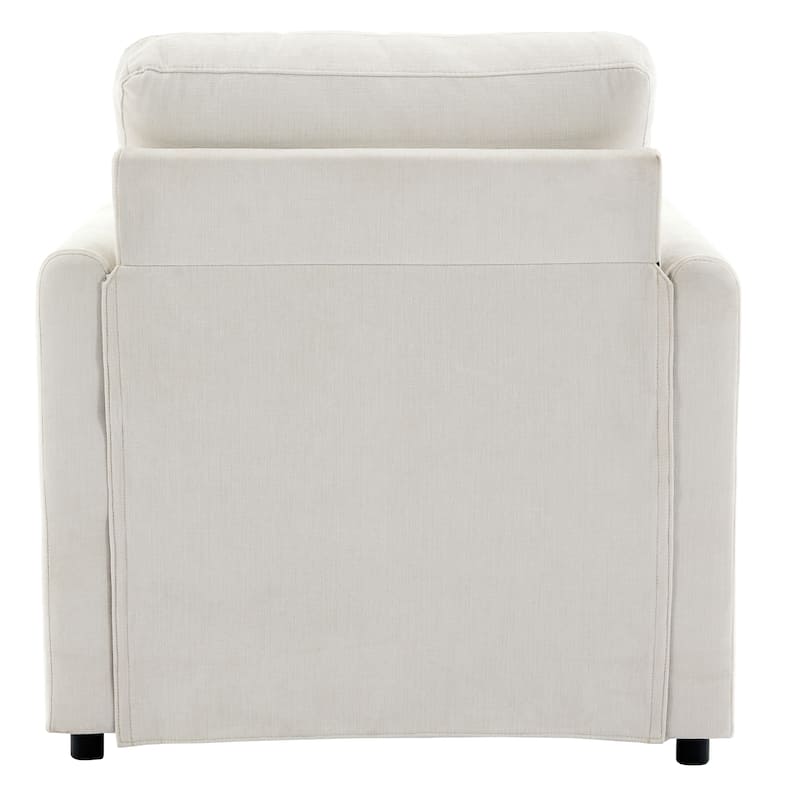 Chenille Oversized Armchair with Double Cushion Design & Lumbar Support - Plush Cloud Sofa