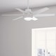 preview thumbnail 1 of 26, Hunter 52" Sotto Ceiling Fan with Integrated LED Light and Handheld Remote Fresh White