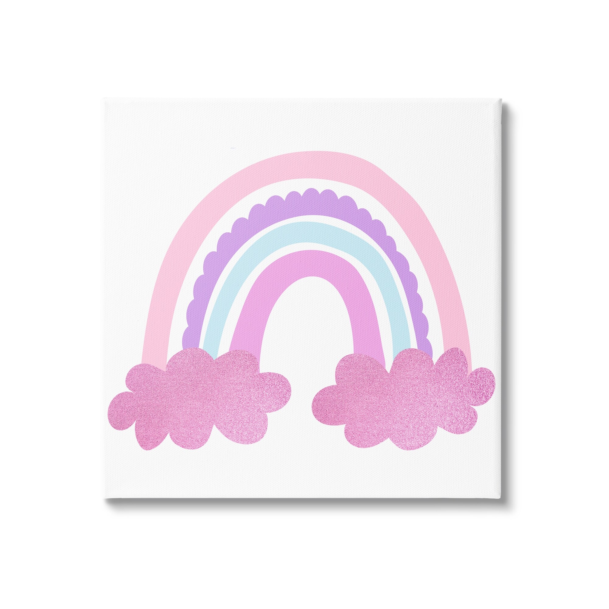 Stupell Pink Rainbow & Clouds Canvas Wall Art Design by Kim