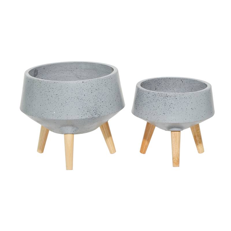MgO Contemporary Planter (Set of 2) - S/2 10", 12"H