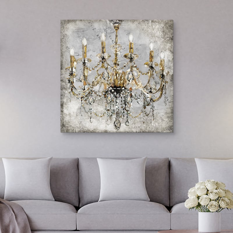 Crystal Luxe I Gold by Studio Arts Canvas Art Print