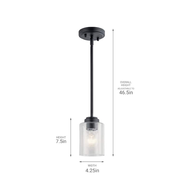 Kichler Lighting Winslow Black 1-Light Mini Pendant