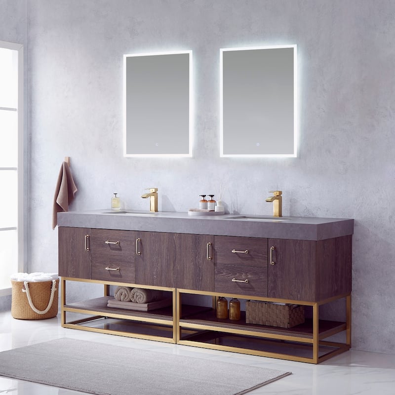 Miseno MV789084 Alistair 84" Free Standing Double Basin Vanity Set
