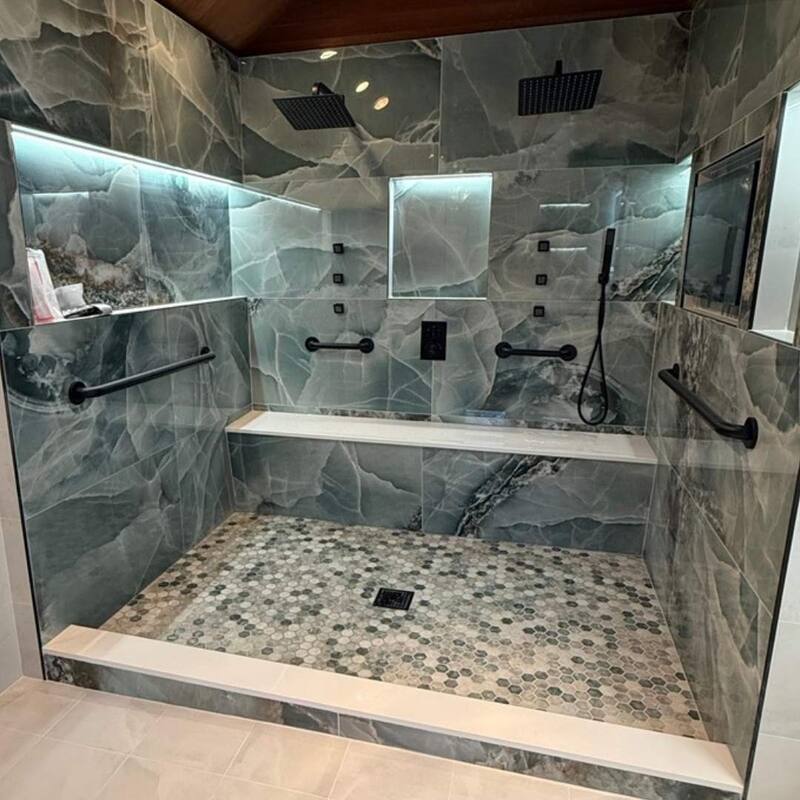 The Tile Life Eterna Hex 2x2 Glass Floor, Wall & Backsplash Tile