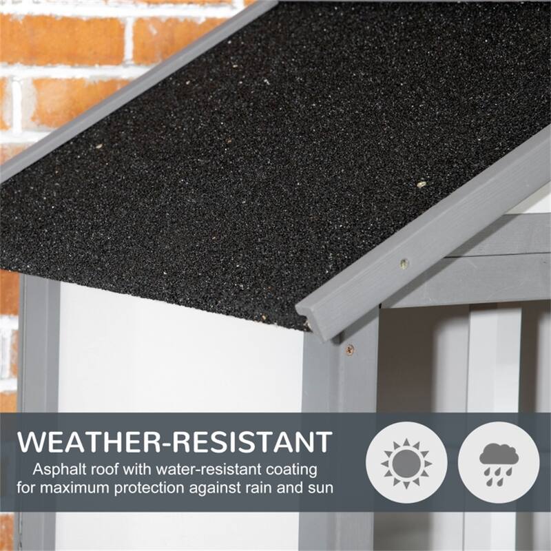 Outdoor Wooden Bird Aviary with Large Access Door Weather-Resistant Fir & Metal Wire, Removable Tray