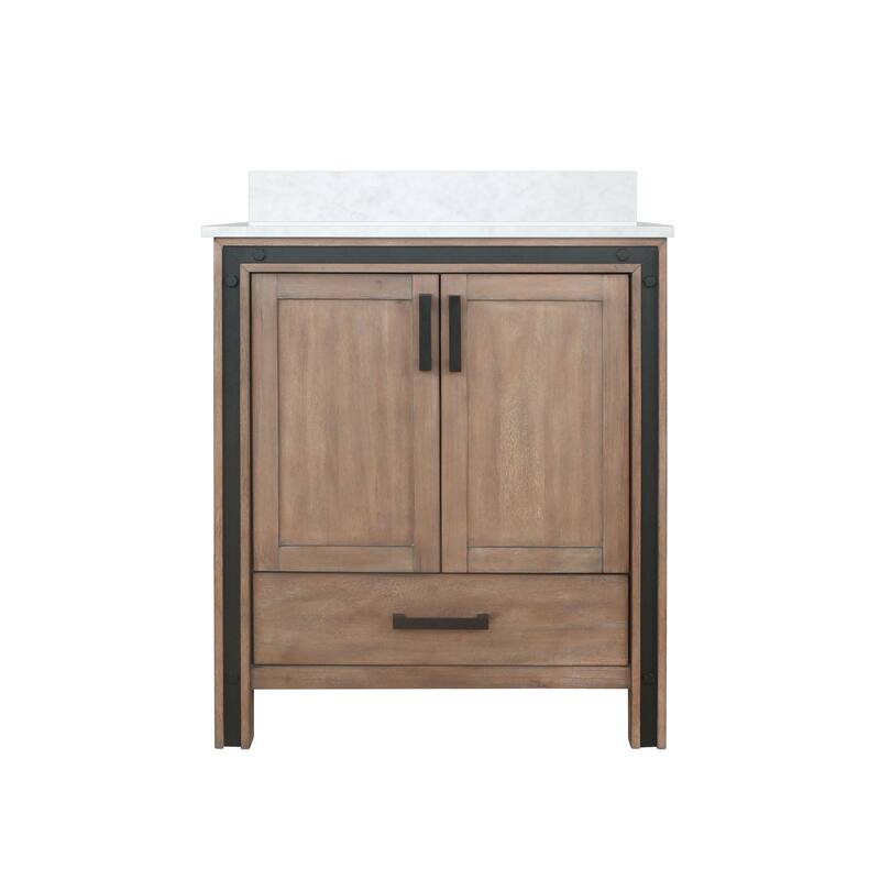 Ziva 30 in W x 22 in D White Bath Vanity and White Quartz Top