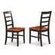 preview thumbnail 11 of 11, 9 Piece Dining Set - Dining Table with 8 Chairs in Black and Cherry Finish (Seat Type Option)