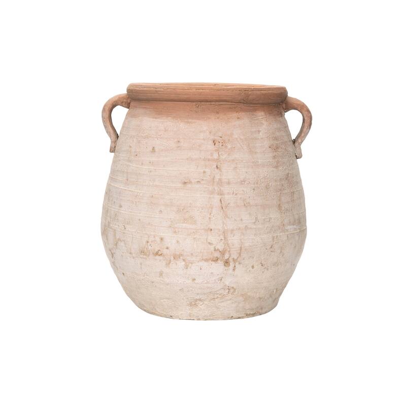 Whitewashed Terra-cotta Urn