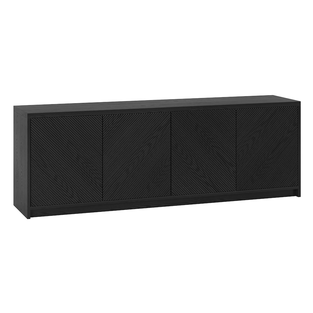 Renad Rectangular Fluted TV Stand for TV's up to 78" - 70" Wide