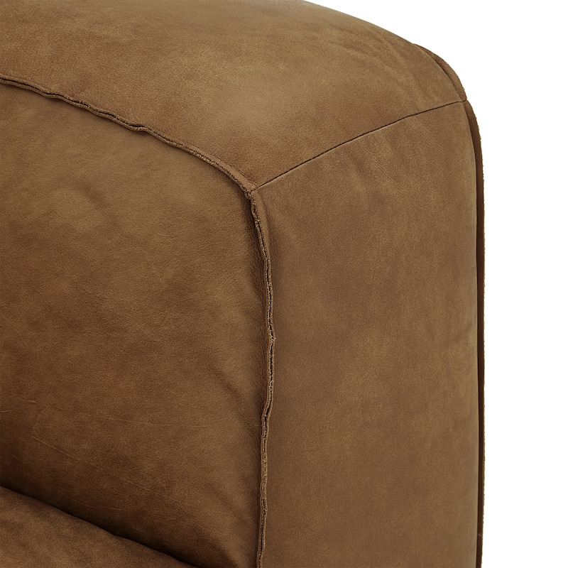 Divya Outback Leather Accent Chair by iNSPIRE Q Modern