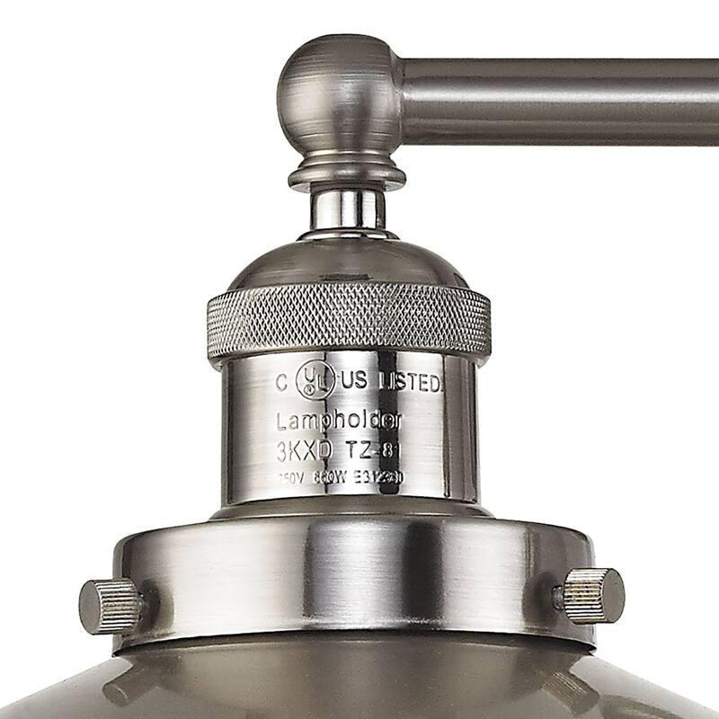 Elk Home English Pub Nickel With Metal Shade 2 Light Vanity Light