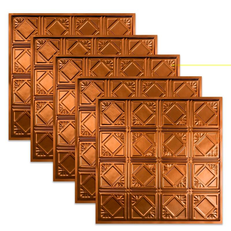 Great Lakes Tin Ludington Lay-in Ceiling Tile - Copper - 2 x 2