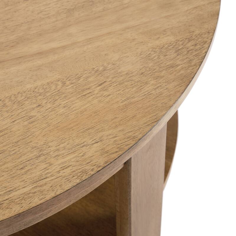 Kate and Laurel Foxford Round Wood Coffee Table