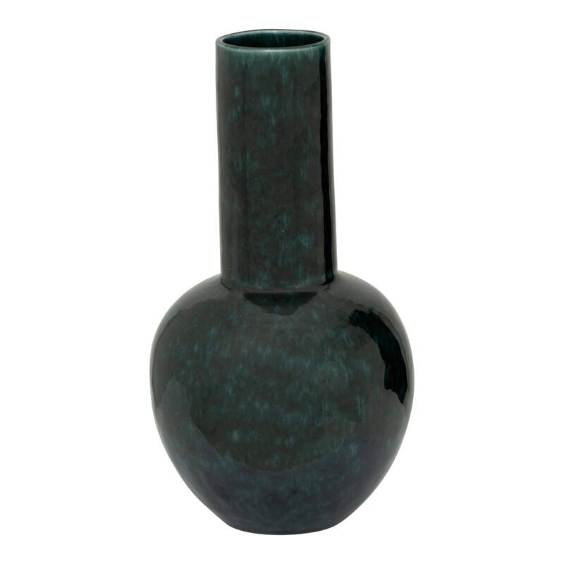 Handmade Ceramic Bud Vase - 11" - Green