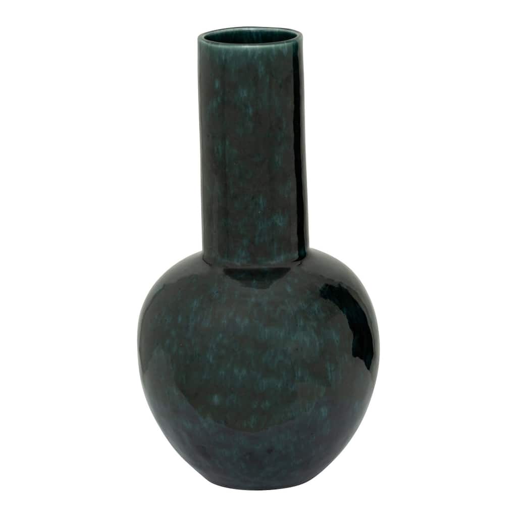 Handmade Ceramic Bud Vase - 11" - Green