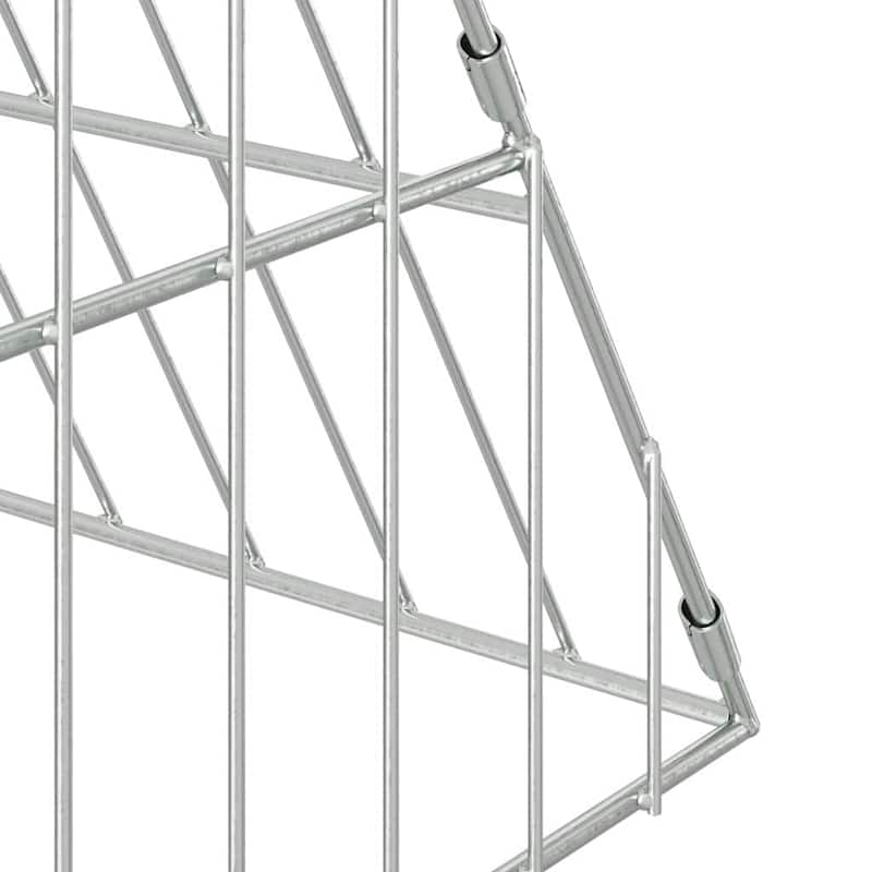vidaXL Chicken Cage Silver in Galvanised Steel