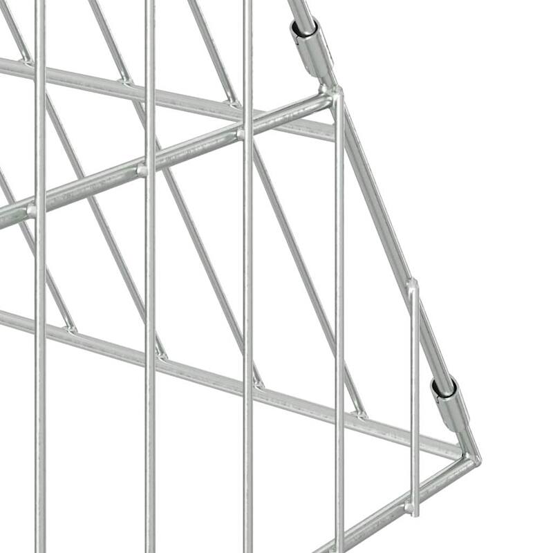 vidaXL Rabbit Cage Silver 215 x 100 x 85 cm Galvanised Steel