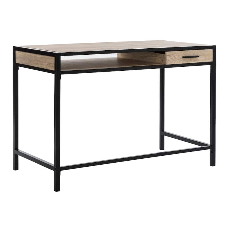 SAFAVIEH Jacqueline Rustic Brown/ Black 1-Drawer 1-Shelf Desk