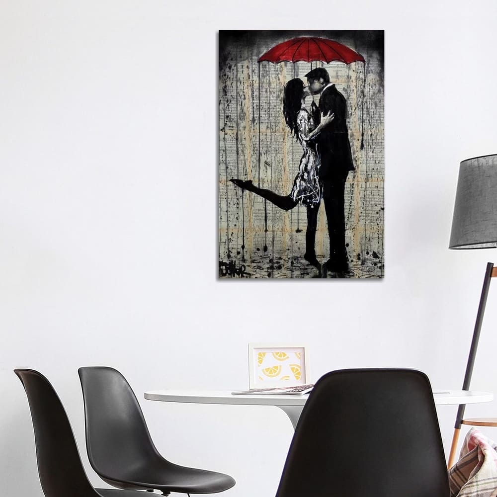 iCanvas "Rainy Hearts" by Loui Jover Canvas Print