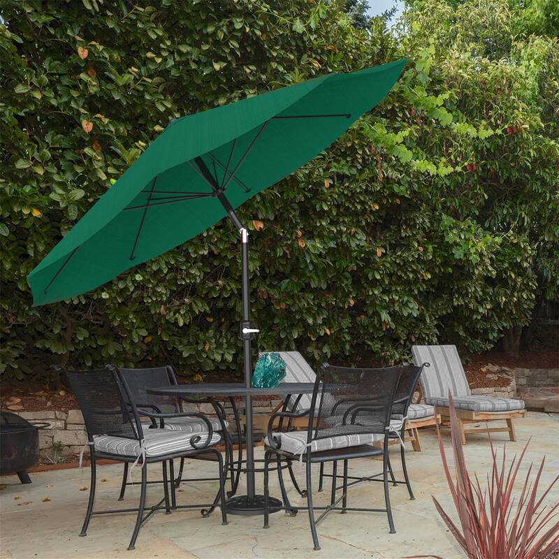 Pure Garden 10 ft Patio Umbrella with Auto Tilt and Hand Crank