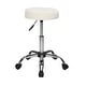 preview thumbnail 2 of 4, Adjustable Spa Rolling Stool with Wheels and Foot Rest Hydraulic Drafting Stool White
