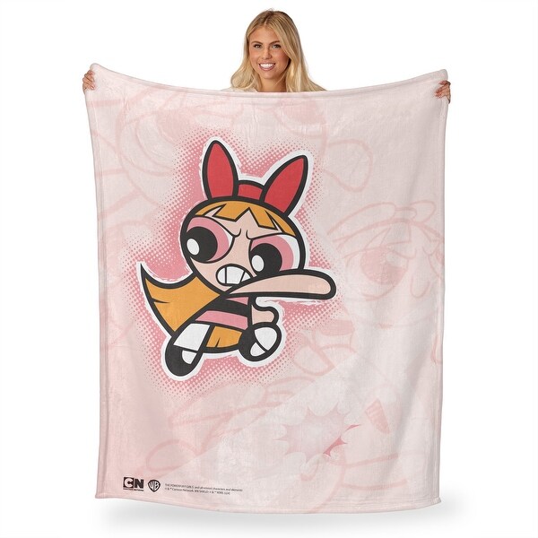 Warner Brothers Powerpuff Girls Throw Blanket, Polyester - Bed