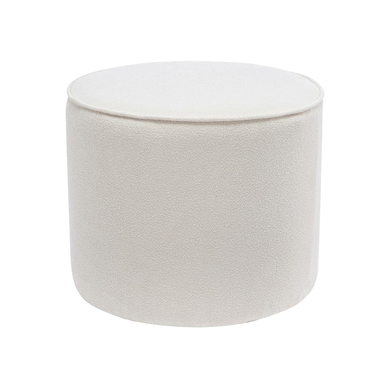 Porthos Home Belia Boucle Fabric Round Ottoman Coffee Table
