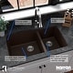 preview thumbnail 25 of 61, Karran Undermount Quartz 33 in. Double Bowl 60/40 Kitchen Sink with Bottom Grids and Strainers