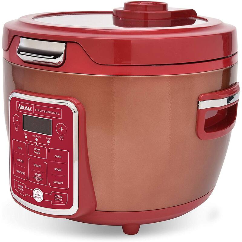 Aroma 20Cup (Cooked) Glass Lid Digital Rice Cooker On Sale Bed