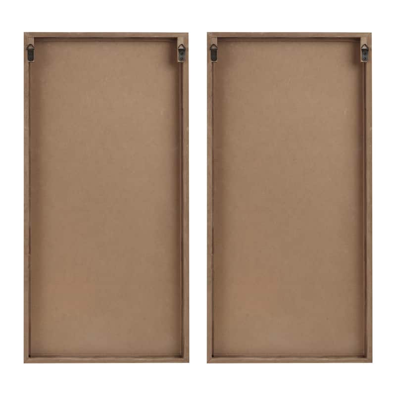 Madison Park Birch Palms Birch Botanical Two-tone Wood Panel Wall Decor Set
