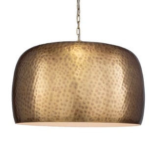 Uttermost Lemont Hammered Brass 1 Light Pendant - N/A