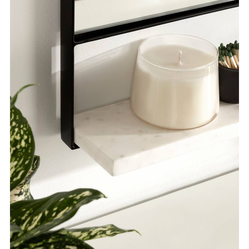Kate and Laurel Chadwin Wall Mirror with Shelf