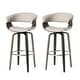 preview thumbnail 89 of 167, Glitzhome Set of 2 or 4 Modern Counter & Bar Height Wooden Swivel Bar Stools