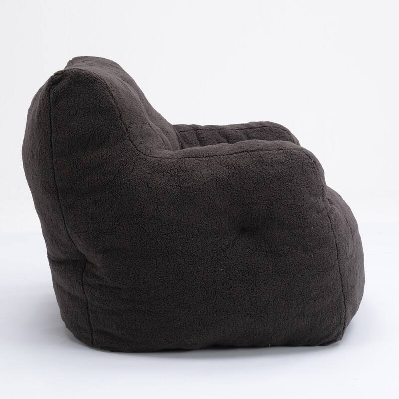 Ultra-Soft Teddy Fabric Memory Foam Bean Bag Chair