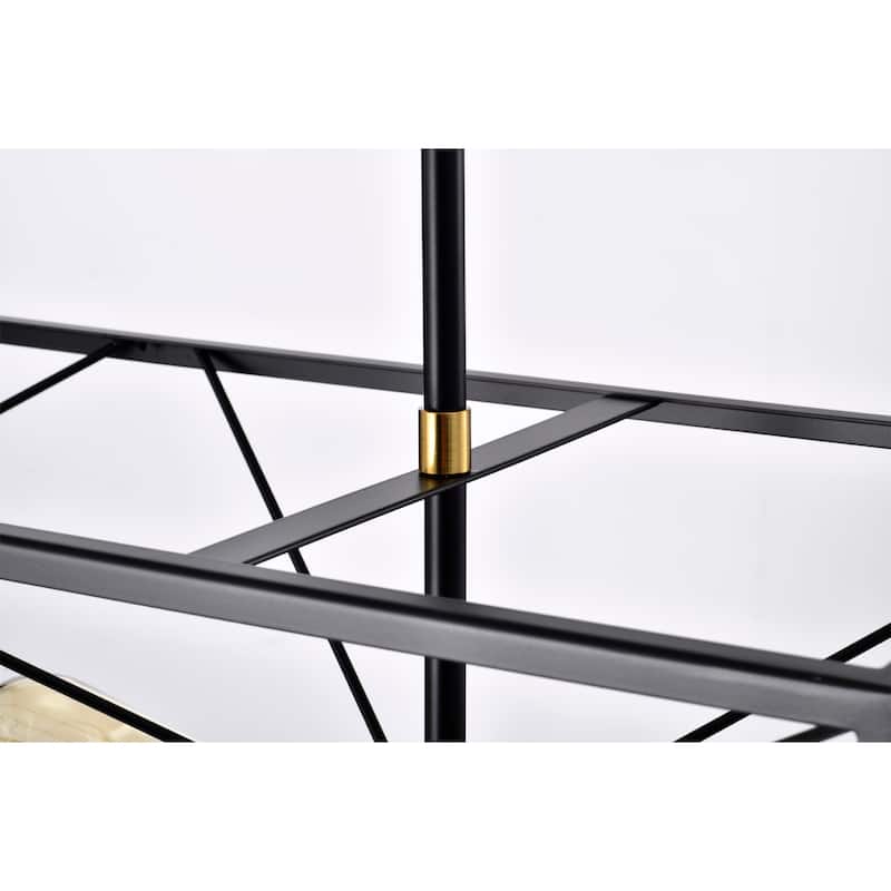 Judith 32 Inch Kitchen Island Ceiling Lighted Chandelier Modern-Contemporary Style Matte Black Finish 4-Light - N/A