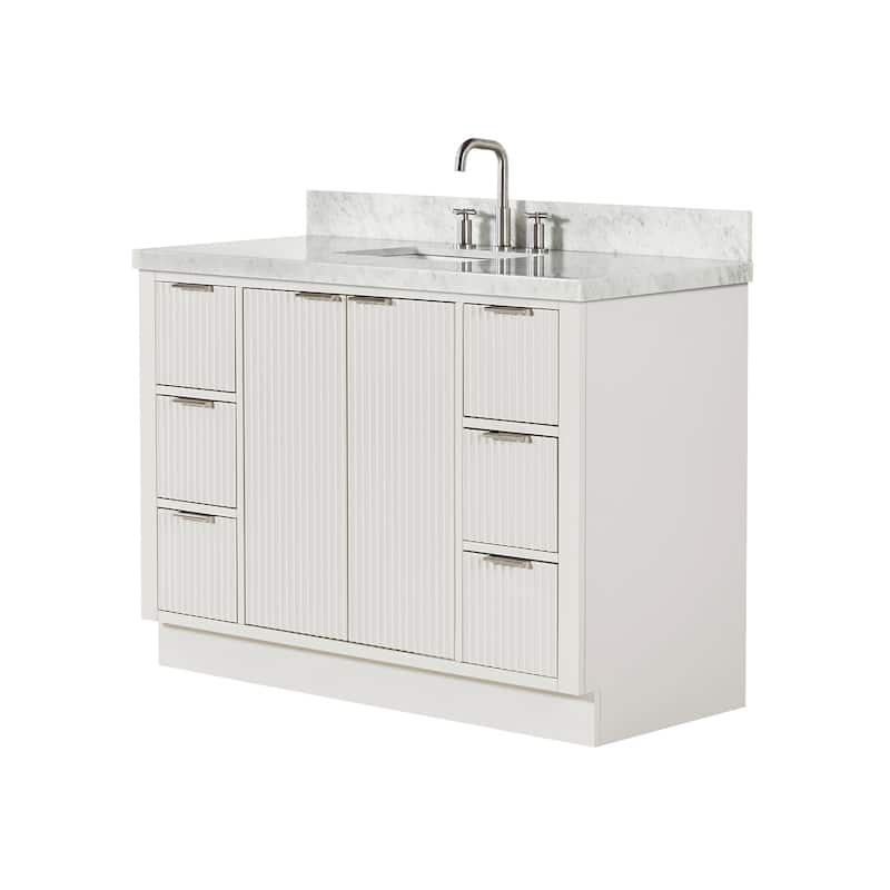 Ariel P49CWRVO Milan 49" Free Standing Single Basin Vanity Set with